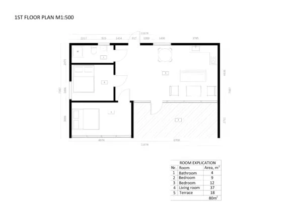 Casa Prefabricada Moderna Brasilia 01 plan