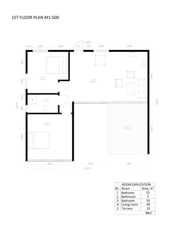 Casa Prefabricada Moderna Duisburg 01 plan