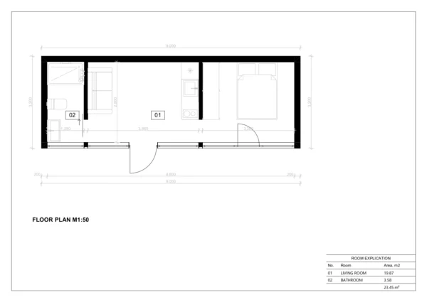 Modern Tiny House Palmas 1 plan