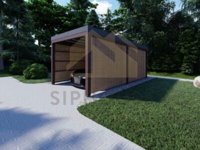 Cochera Prefabricada De Madera Heaton 01