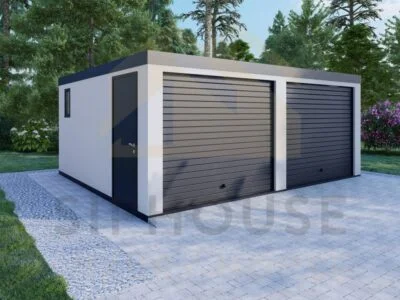 Doble Garaje Prefabricado Exeter, 28 m² 29 Kit De Garaje Prefabricado Falmouth 01