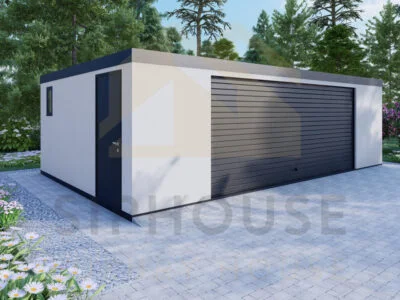 Doble Garaje Prefabricado Exeter, 28 m² 27 Kit De Garaje Prefabricado Coverack 08